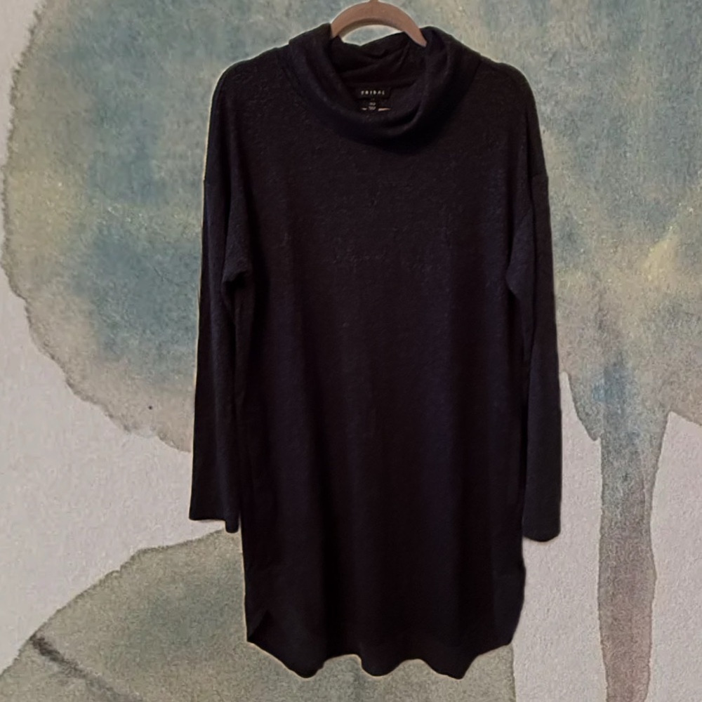 Tribal Charcoal Long Sleeve Sweater Dress